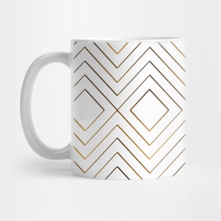 Modern golden Gatsby pattern white Mug